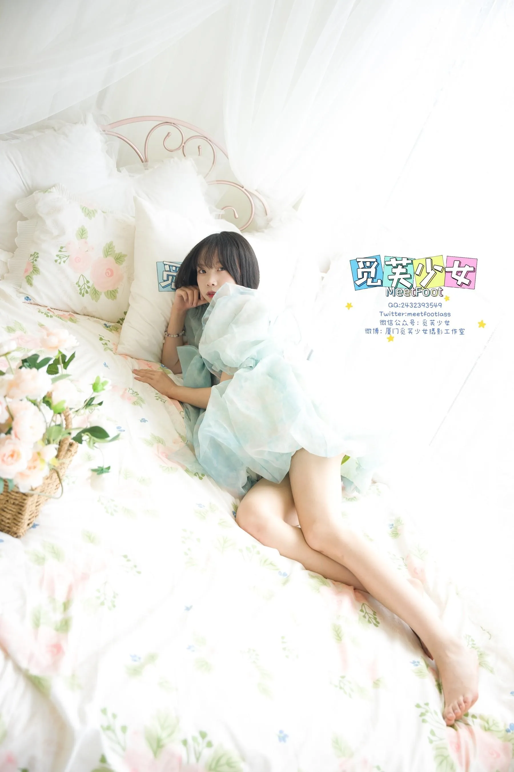 觅芙少女 NO.033 小婉-一袭蓝色纱裙构筑今晚浪漫的梦境-PIC [249P]插图3